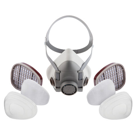 комплект защитный jeta safety 5500p (перчатки, полумаска, фильтр, предфильтр, держатель), размер м, 