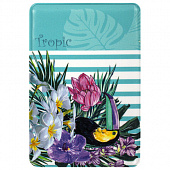 Обложка-карман для проездных документов, карт, пропусков "Tropic", 100х65 мм, ПВХ, фотопечать ассорт