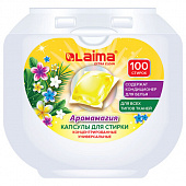 Капсулы для стирки концентрат 3 в 1, GIGA PACK с кондиционером 100 шт., АРОМАМАГИЯ, LAIMA, 608879