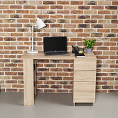Стол письменный/компьютерный BRABIX "Scandi CD-016", 1100х500х750 мм, 4 ящика, дуб сонома, 641892, Ц