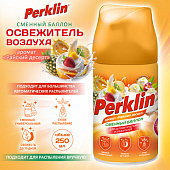 Сменный баллон 250 мл PERKLIN (ПЕРКЛИН) "Райский десерт", для автоматических освежителей, универсаль