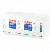 Полотенца бумажные 250 шт., LAIMA (H3) UNIVERSAL WHITE PLUS, 1-слойные, белые, КОМПЛЕКТ 20 пачек, 23
