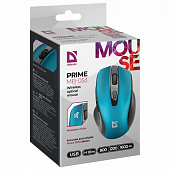 Мышь беспроводная DEFENDER Prime MB-053, USB, 5 кнопок + 1 колесо-кнопка, оптическая, бирюзовая? 520