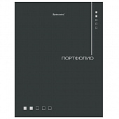 Папка-портфолио универсальная, 4 кольца, 20 файлов, 7БЦ матовая, BRAUBERG "Minimalism", 117553