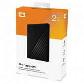 Внешний жесткий диск WD My Passport 2TB, 2.5", USB 3.0, черный, WDBYVG0020BBK-WESN