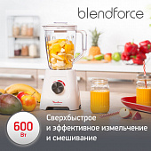 Блендер стационарный MOULINEX LM420110, 600 Вт, 2 скорости, чаша 2 л, пластик, белый, 7211003001