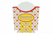 Короб-Стакан для картофеля фри малый желтый (80гр) (600шт) размер 34х62х85