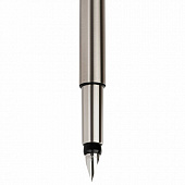 Ручка перьевая PARKER "Vector Stainless Steel", корпус серебристый, детали из нержавеющей стали, син