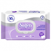 Полотенца влажные XL 60 шт., 18х25 см, SALFETI "Universal", универсальные, крышка-клапан, 72586