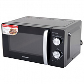 Микроволновая печь SONNEN MW2070BLCR-6MB, 20 л, 700 Вт, таймер, механическое управление, ручка, черн