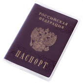 Обложка для паспорта, трудовой книжки нового образца, матовая с прозрачным рисунком, ПВХ, ДПС, 2203.