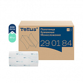 Полотенца бумажные 200 шт., Tellus/TORK (H3) ADVANCED, КОМПЛЕКТ 20 пачек, 2-слойные, белые, 23х23 см