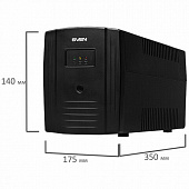 Источник бесперебойного питания SVEN Pro 1000, 1000VA (720W), 3 евророзетки, 2 розетки RJ45, SV-0138