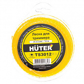 Леска для триммера HUTER TS3012, ВИТОЙ КВАДРАТ, 3 мм, 12 м, 71/2/3
