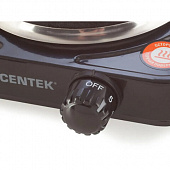 Настольная электрическая плита CENTEK CT-1506, 1000 Вт, 1 конфорка, 5 режимов нагрева, черная, CT-15