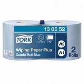 Бумага протирочная TORK (Система W1, W2), КОМПЛЕКТ 2 штуки, Advanced, 750 листов в рулоне, 34х23,5 с