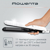 Выпрямитель для волос ROWENTA Optiliss SF3210F0, 10 режимов нагрева 130-230 °С, керамика, белый, 183