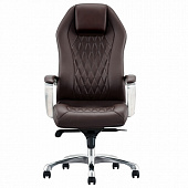 Кресло BRABIX PREMIUM "Aurus EX-705", мультиблок, алюминий, экокожа, коричневое, 532929