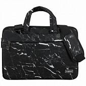 Сумка портфель HEIKKI STYLE (ХЕЙКИ) с отделением для ноутбука 13-14", 3 кармана, черная, 26х36х3 см,