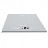 Весы кухонные CENTEK CT-2462 SILVER, электронный дисплей, max вес 5 кг, тарокомпенсация, стекло, CT-