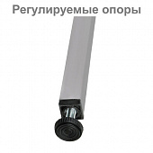Скамья пластиковая влагостойкая на металлокаркасе "СТ 4П", 2000х350х460 мм, регулируемые опоры, карк