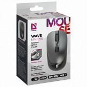 Мышь беспроводная бесшумная DEFENDER Wave MM-995, USB, 3 кнопки+1 колесо-кнопка, оптическая, серая, 