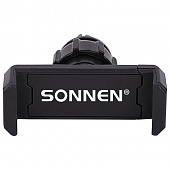 Держатель для телефона в авто на решетку вентиляции SONNEN, зажим до 85 мм, вращение 360°, 354922