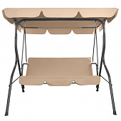 Качели садовые DASWERK (ДАСВЕРК) "COMFORT SC-003", 3 места, Ш170хГ110хВ153 см, мягкое сиденье, кофей