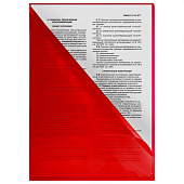 Папка-уголок жесткая, непрозрачная (тонированная), А4, BRAUBERG "UNIVERSAL", красная, 0,18 мм, 27305