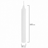 Свечи хозяйственные Standard, до 5 часов, КОМПЛЕКТ 6 шт., H=165 мм, D=16 мм, в пленке, LAIMA, 609205